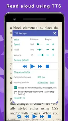 Reader for PDF, EPUB with TTS android App screenshot 12